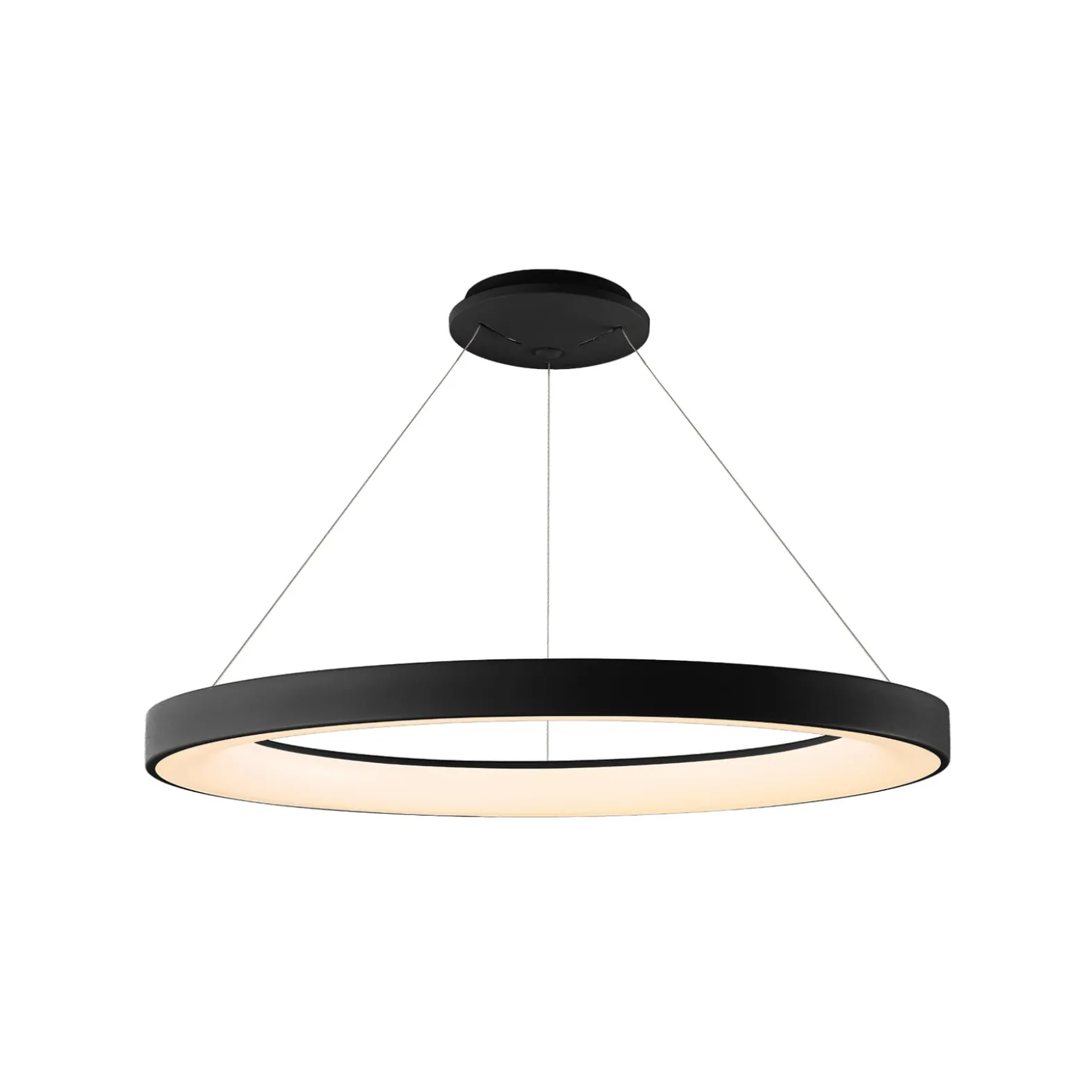 Smart LED-Hängelampe Niseko II, 65 cm, schwarz, CCT, dimmbar