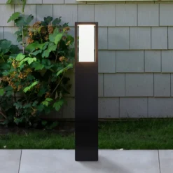 Sockellampe Avenue, schwarz, Höhe 45 cm, Metall