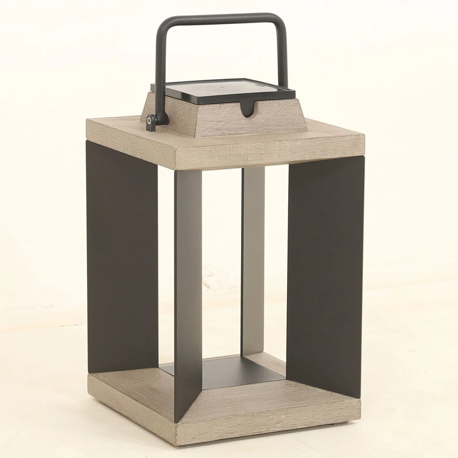 Solarlaterne Teckalu, Duratek/Alu schwarz, 36,5cm
