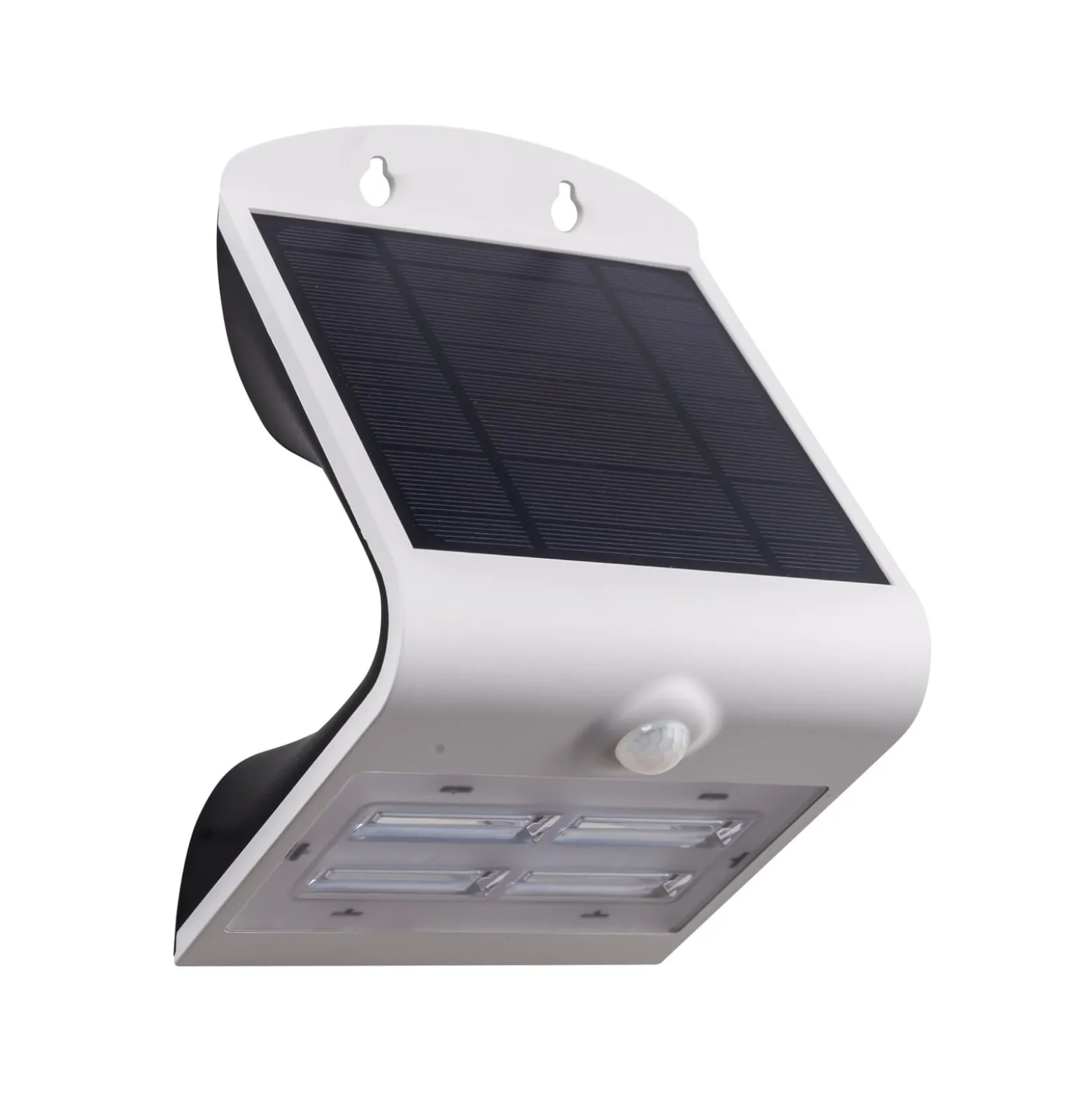 Solar-LED-Wandlampe Lamozzo, weiß, Höhe 21 cm, Sensor