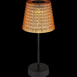 Solar-Tischlampe 36634-2A im 2er-Set schwarz/amber