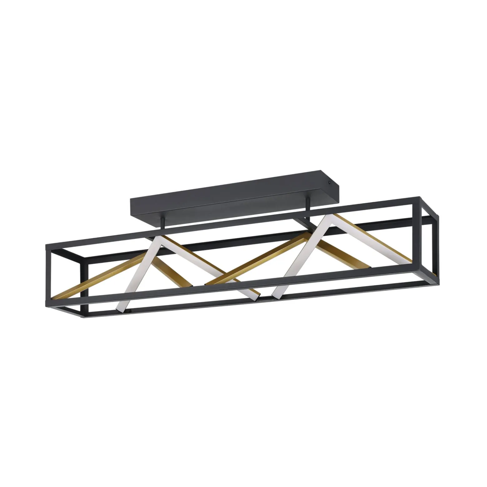 Stars of Light LED-Deckenlampe Penela schwarz/gold 87 cm CCT