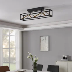 Stars of Light LED-Deckenlampe Penela schwarz/gold 87 cm CCT