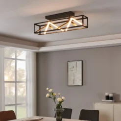 Stars of Light LED-Deckenlampe Penela schwarz/gold 87 cm CCT