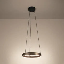 Stars of Light LED-Hängelampe Trabuco, braun, Ø 80 cm CCT