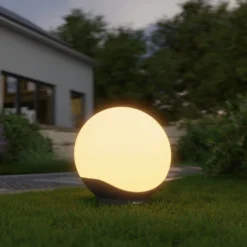 STEINEL LED-Kugellampe C, 40 cm, weiß/anthrazit, IP65, RGBWW