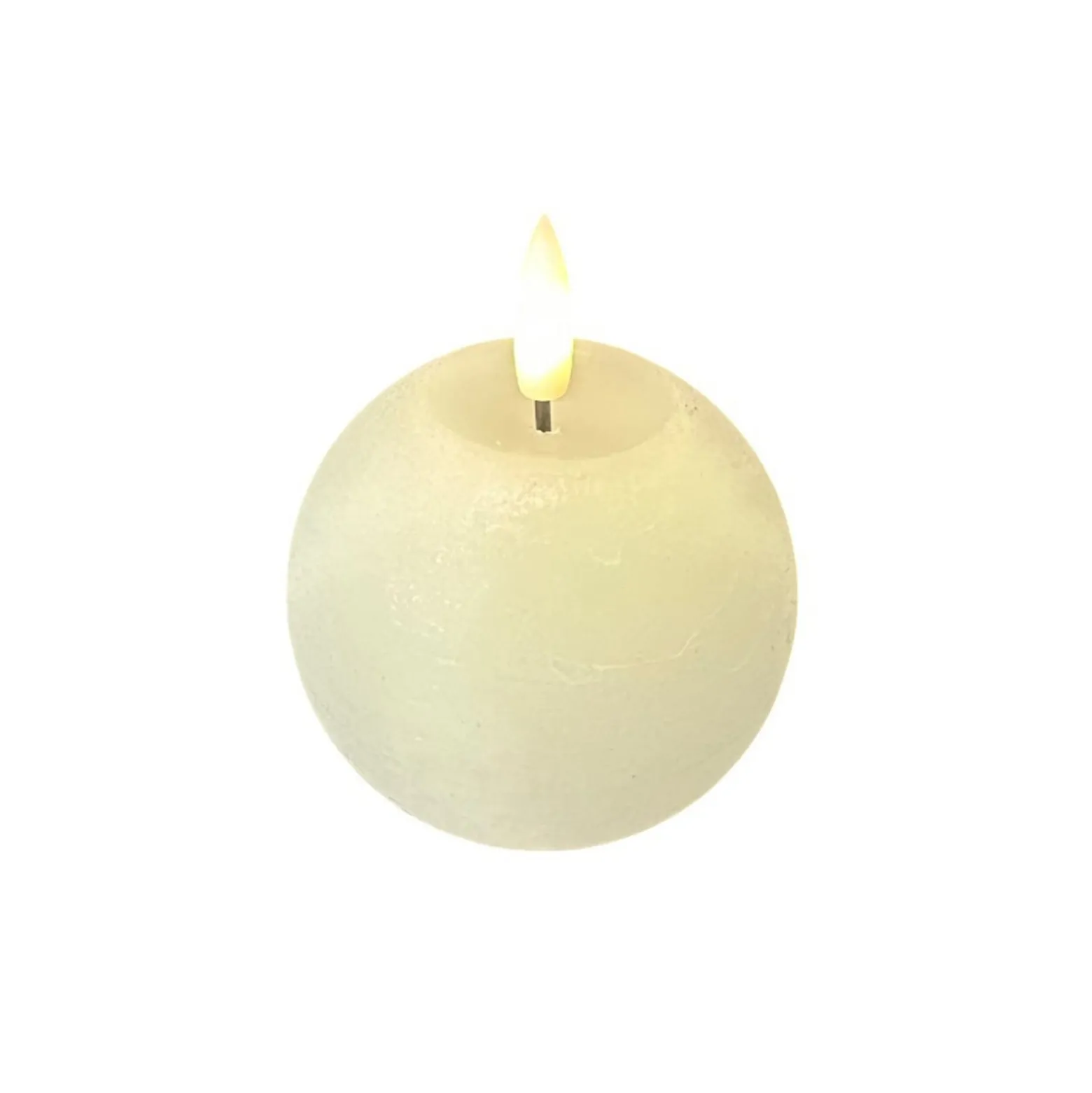 STERNTALER LED-Wachskerze, weiß, Höhe 9 cm, Kugel, Batterie