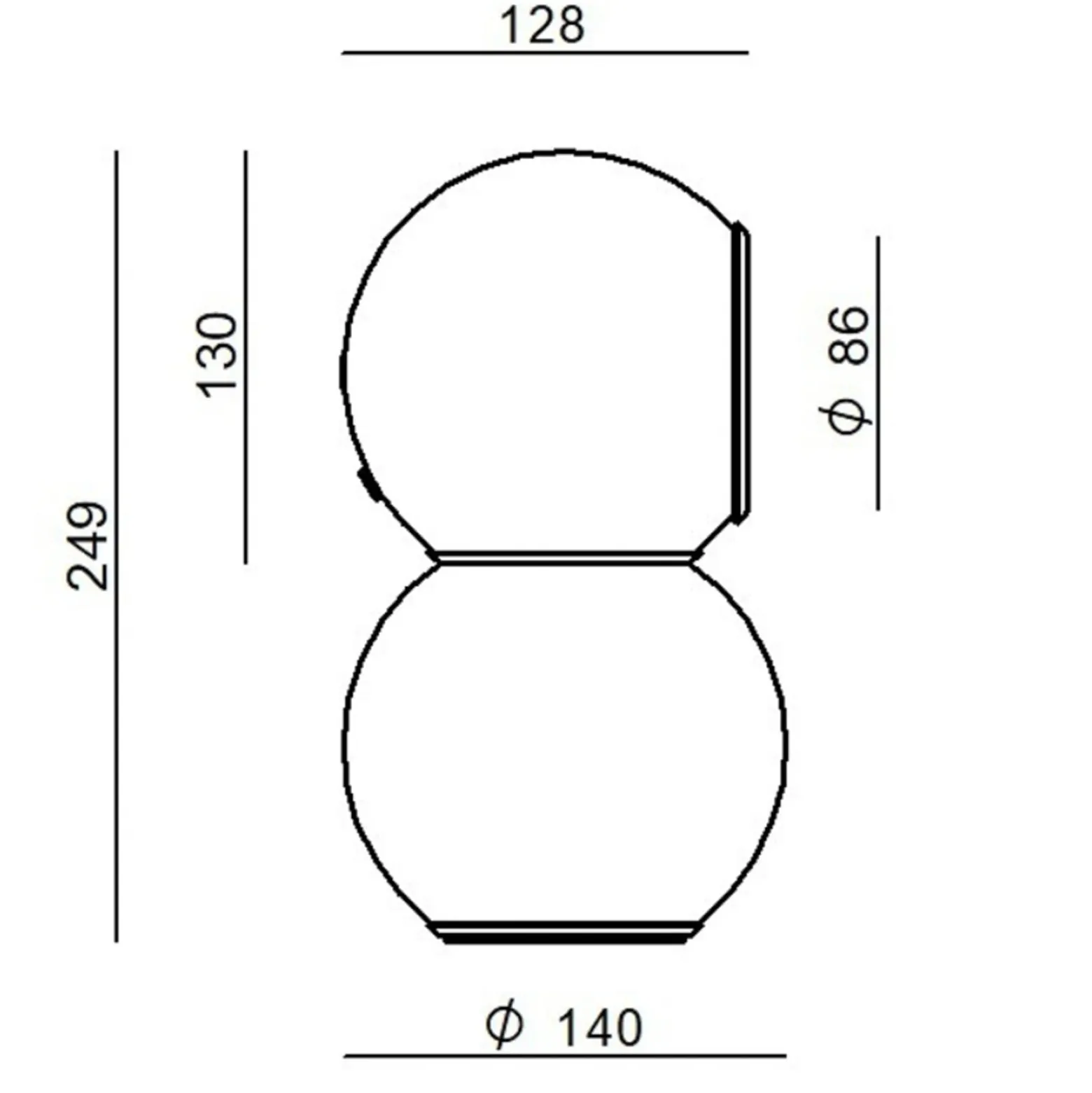 Stilnovo Gravitino LED-Tischlampe mit Magnet, weiß