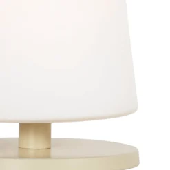 Tischlampe Ancilla, creme, Höhe 26 cm, Metall, Glas, E27