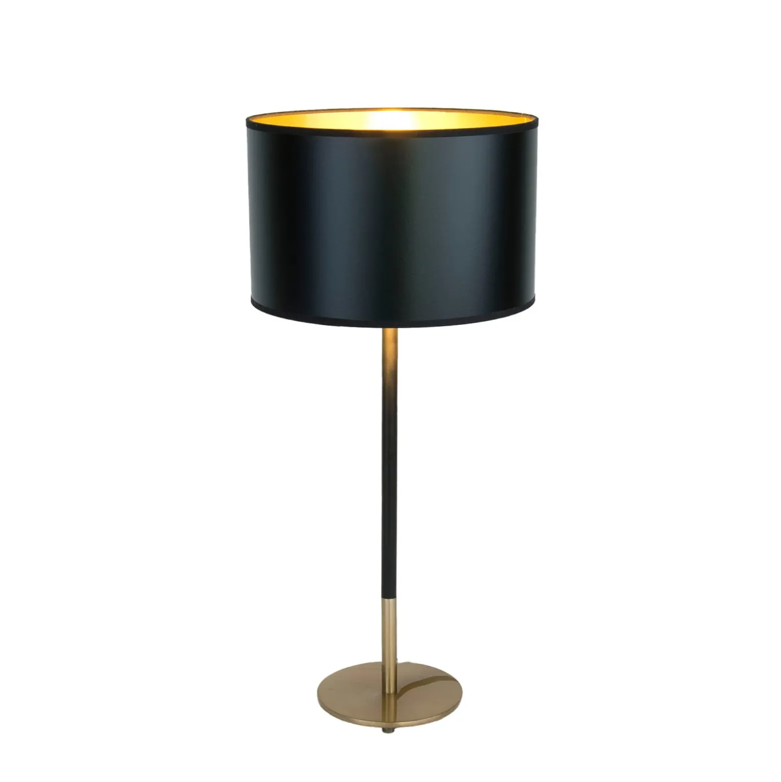 Tischlampe ENZIO, schwarz/gold, Höhe 59 cm Metall/Kunststoff