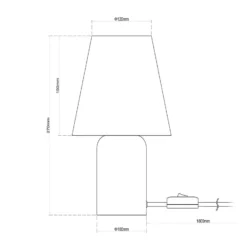 Tischlampe Macia, beige/naturfarben Höhe 27 cm Keramik/Stoff