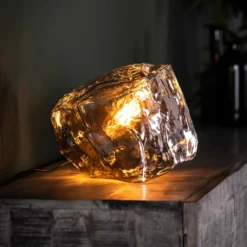 Tischleuchte Guldenthal mit Glasschirm, einflammig