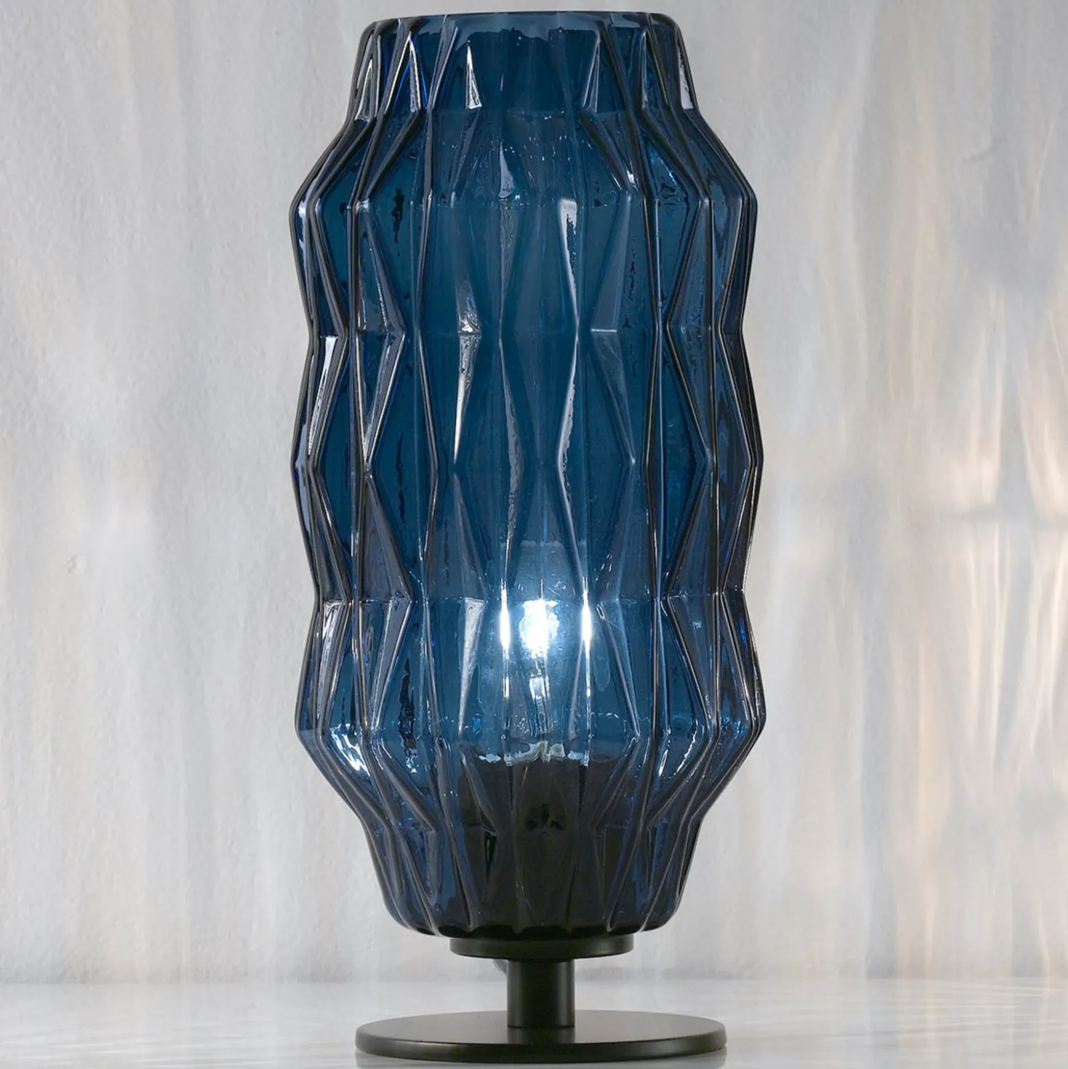 Tischleuchte Origami, blau
