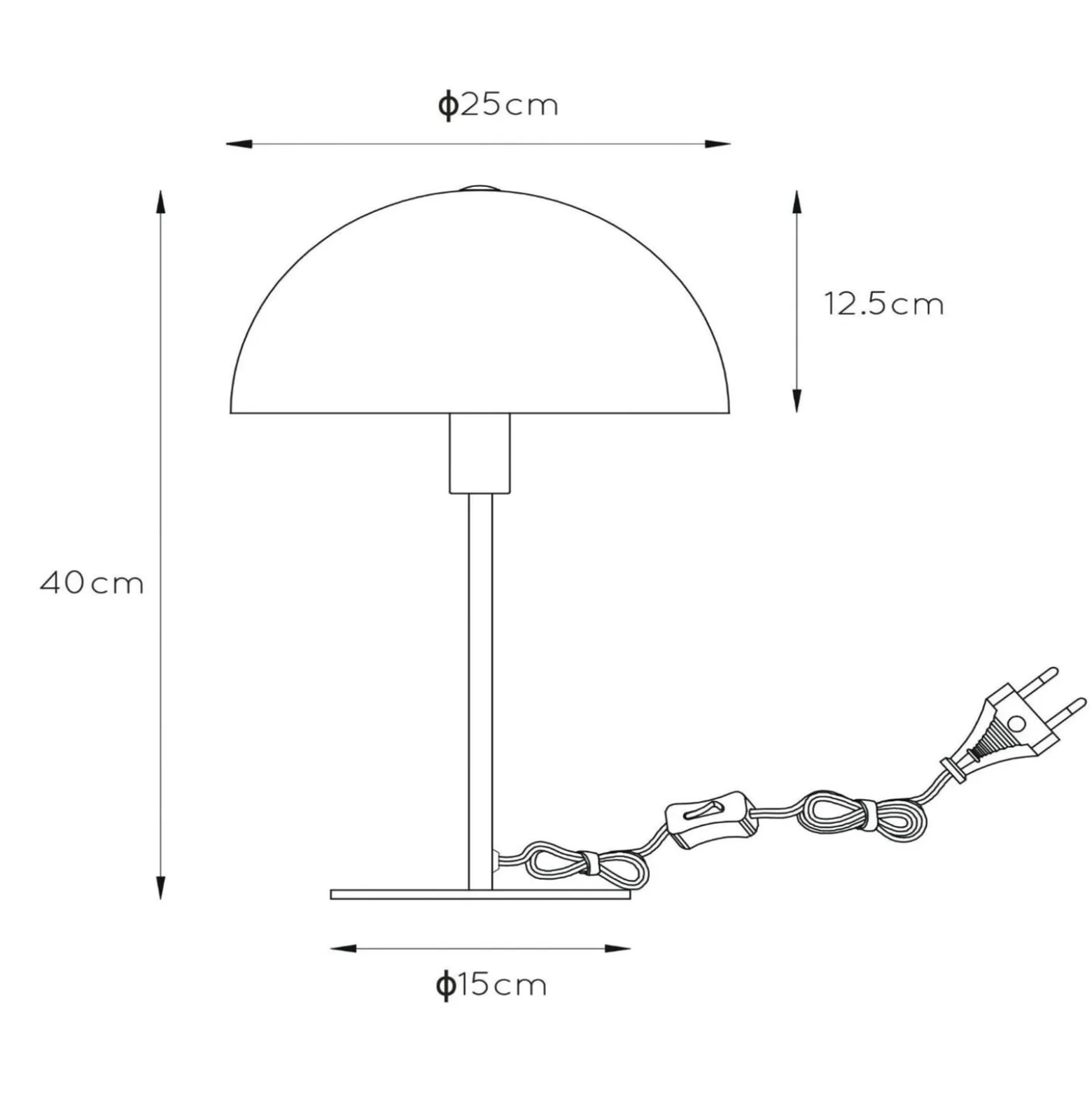 Tischleuchte Siemon aus Stahl, Ø 25 cm, blau