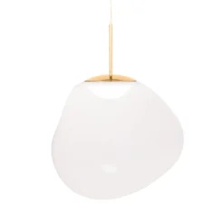 Tom Dixon LED-Hängelampe Melt, Ø 50 cm, opal/goldfarben