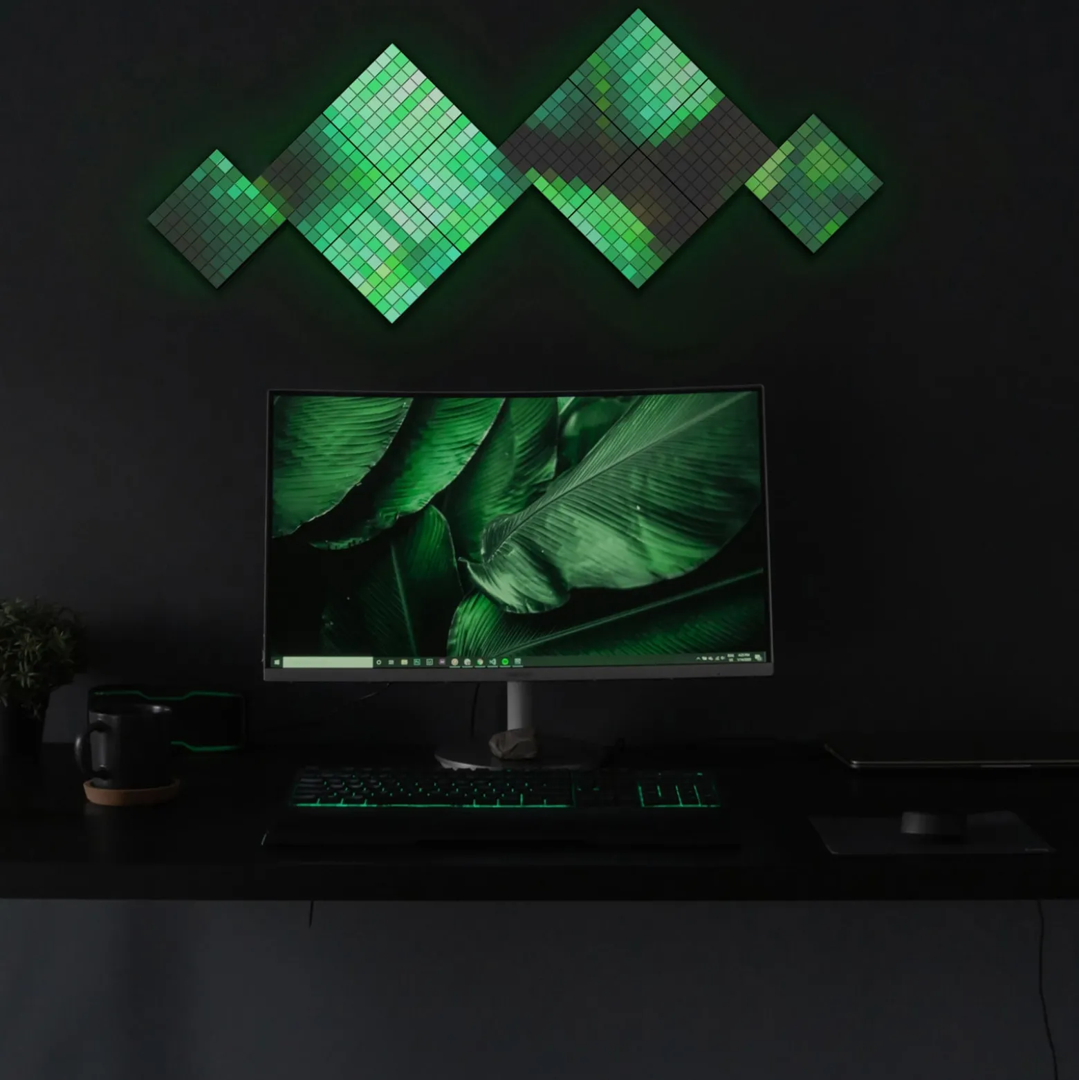 Twinkly RGB-Squares schwarz, IP20, 1+5 Starter Set
