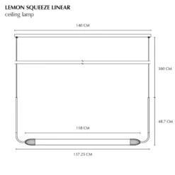 UMAGE Hängeleuchte LEMON SQUEEZE LINEAR, stahl, 138 cm, GU10