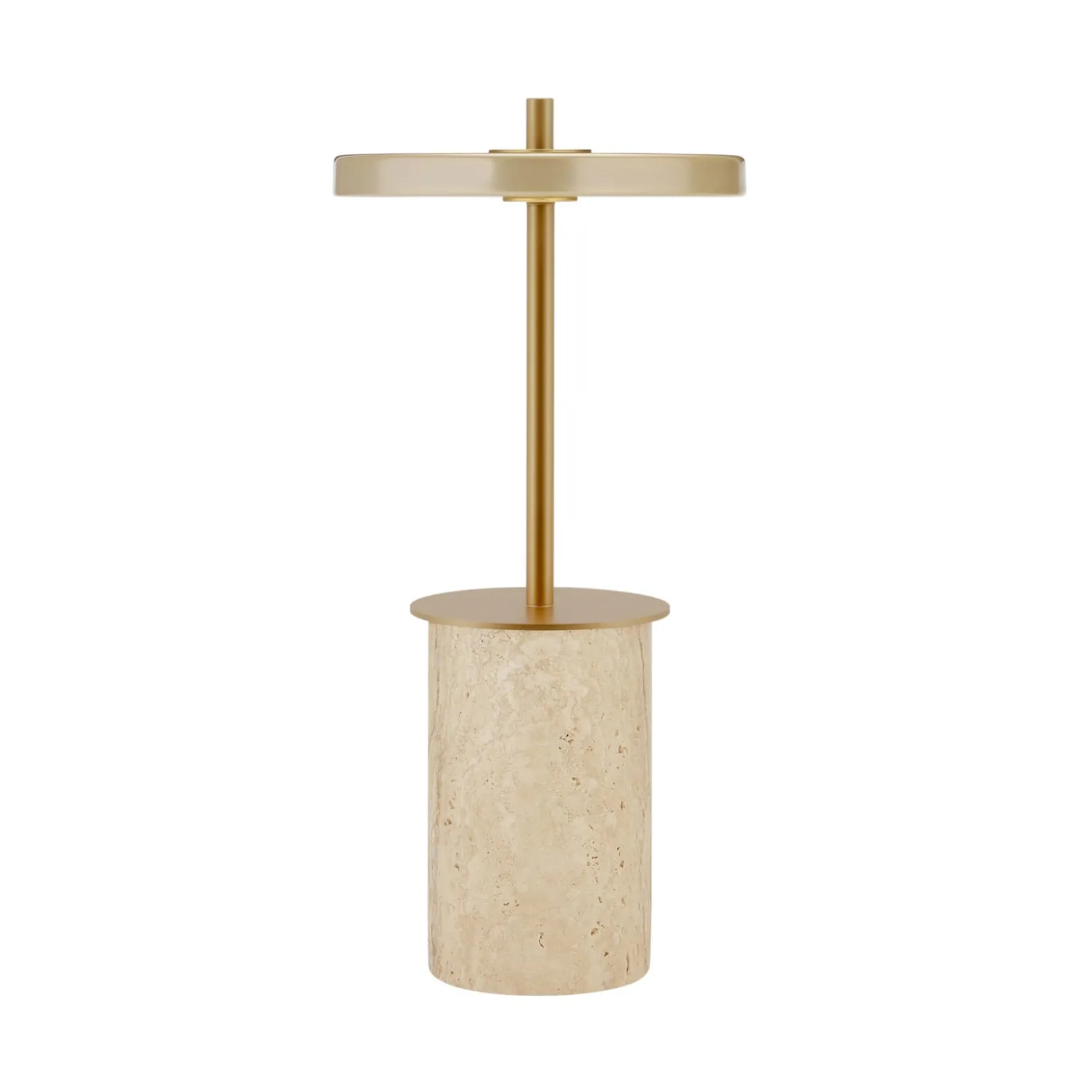 UMAGE LED-Akkulampe Asteria MOVE MINI travertin/messing IP44
