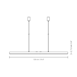 UMAGE LED-Hängelampe Hazel Branch, weiß/stahl, 150 cm