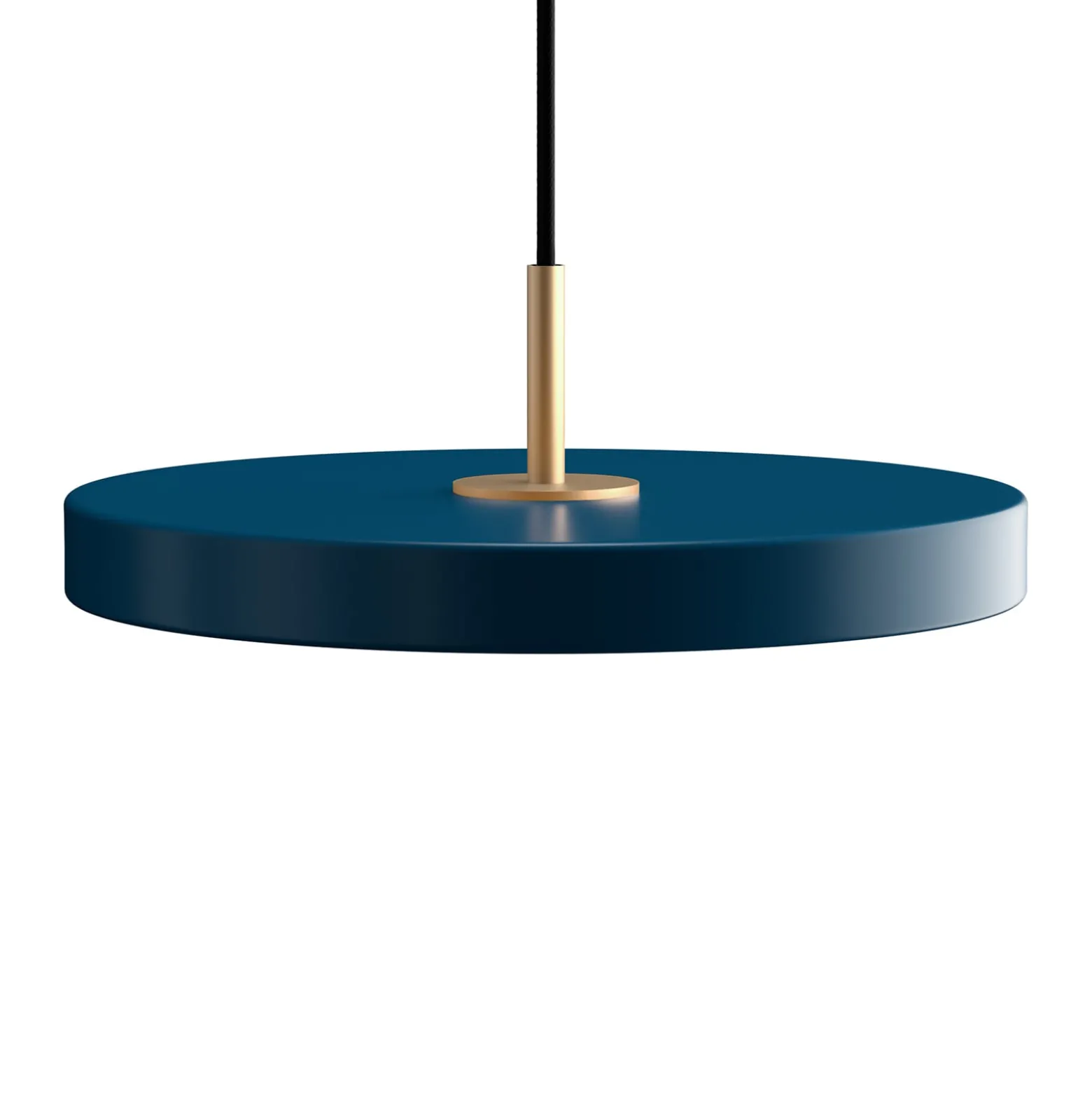 UMAGE LED-Hängeleuchte Asteria Mini, petrol/messing, Ø 31 cm