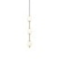 UMAGE LED-Hängeleuchte Audrey, stahlfarben, 3-flg., Ø 12 cm