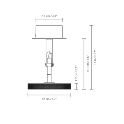 UMAGE LED-Strahler Asteria Spot, Ø 12 cm, vermessingt