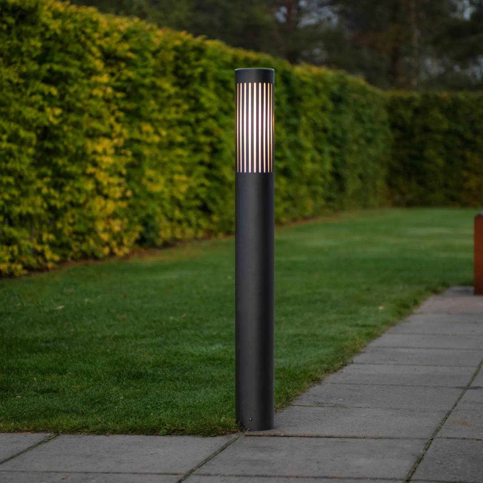Wegelampe Pistoia, schwarz, Höhe 95 cm, Metall, IP54