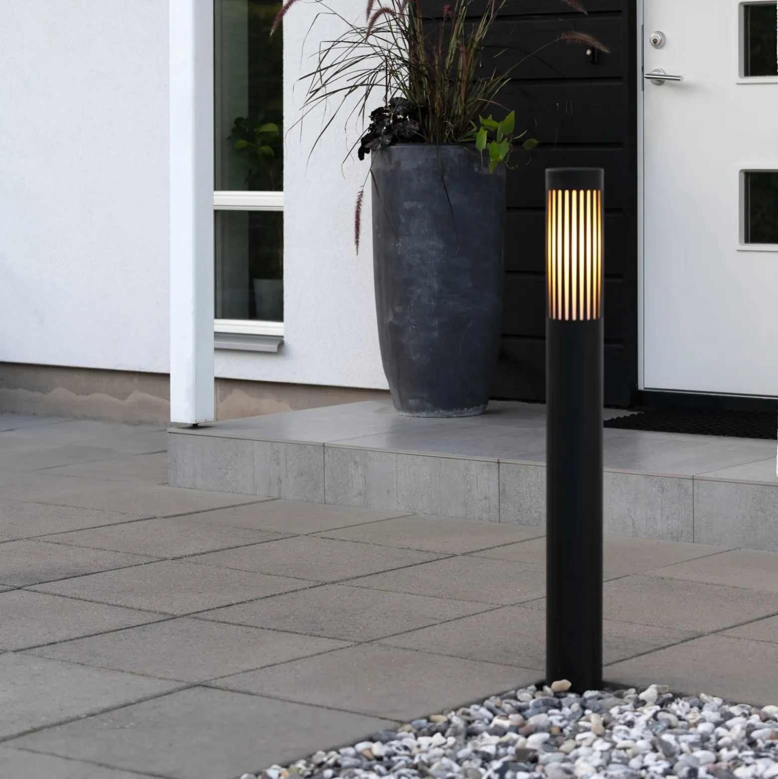 Wegelampe Pistoia, schwarz, Höhe 95 cm, Metall, IP54