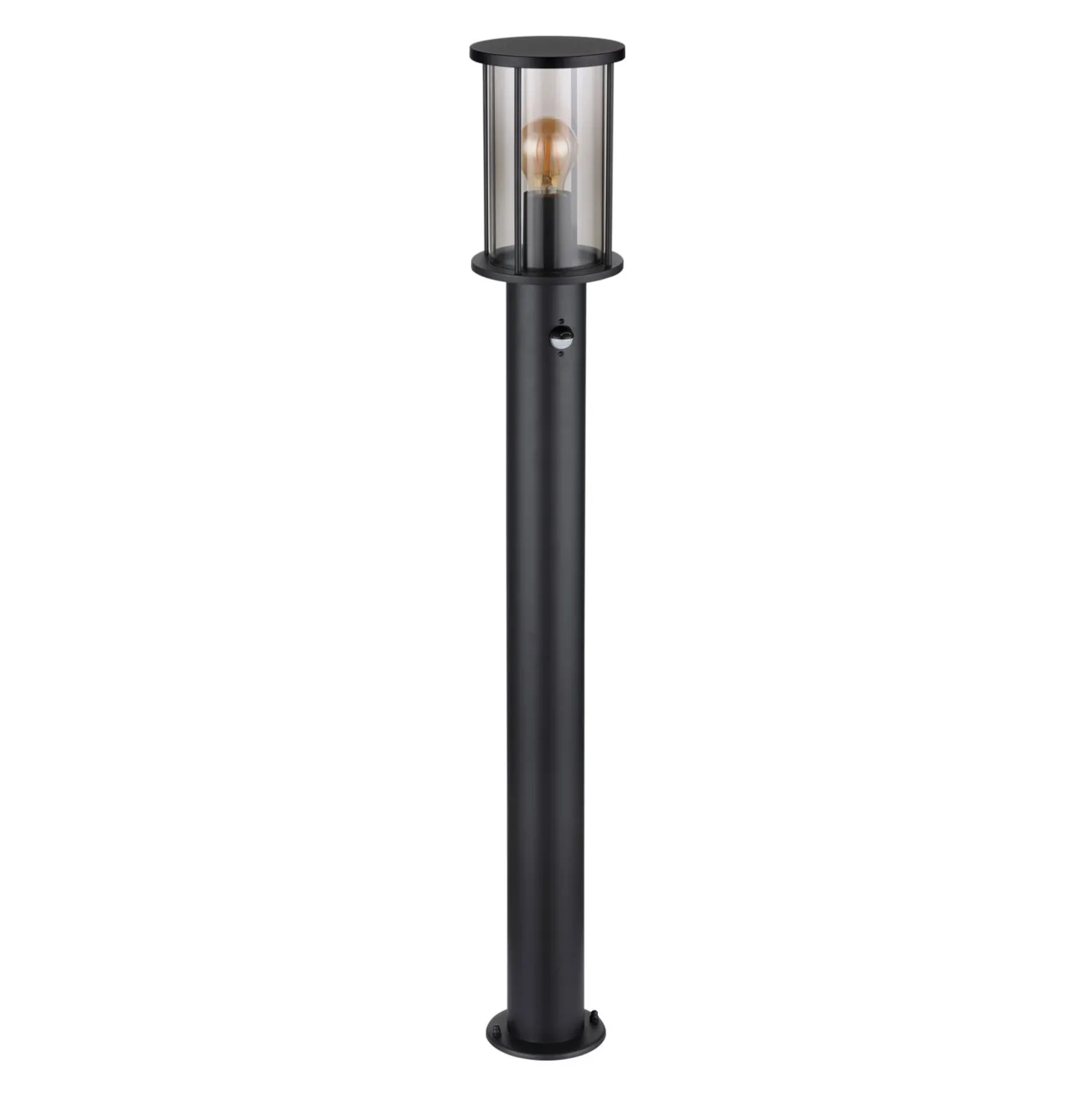 Wegeleuchte Gracey, schwarz, Sensor, 100 cm, IP54, E27