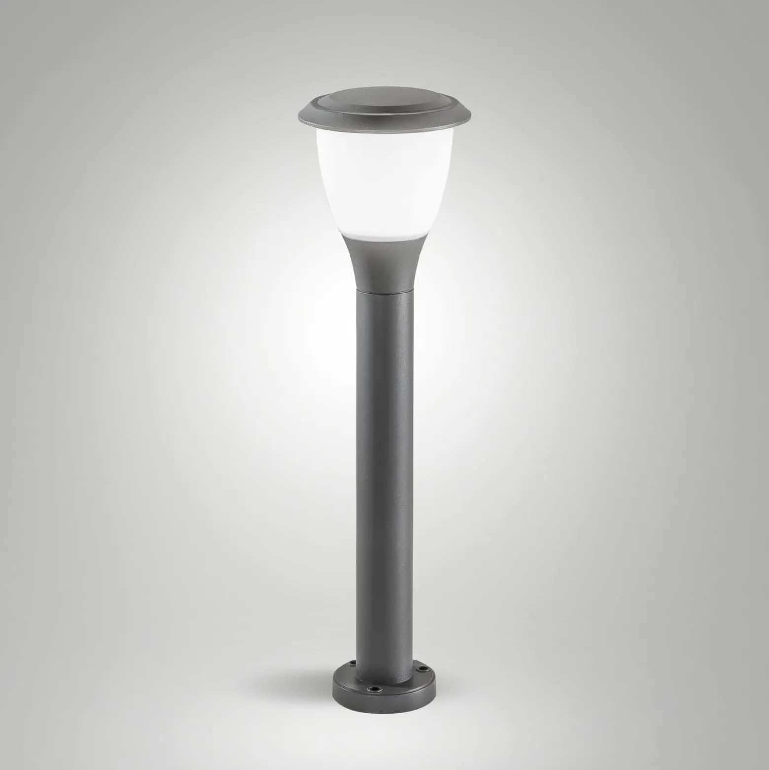 Wegeleuchte Thiago, 60 cm, dunkelgrau, Metall, E27, IP65