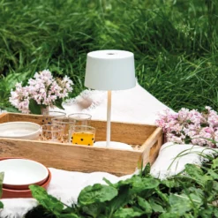 Zafferano Olivia mini 3K Akku-Tischlampe weiß